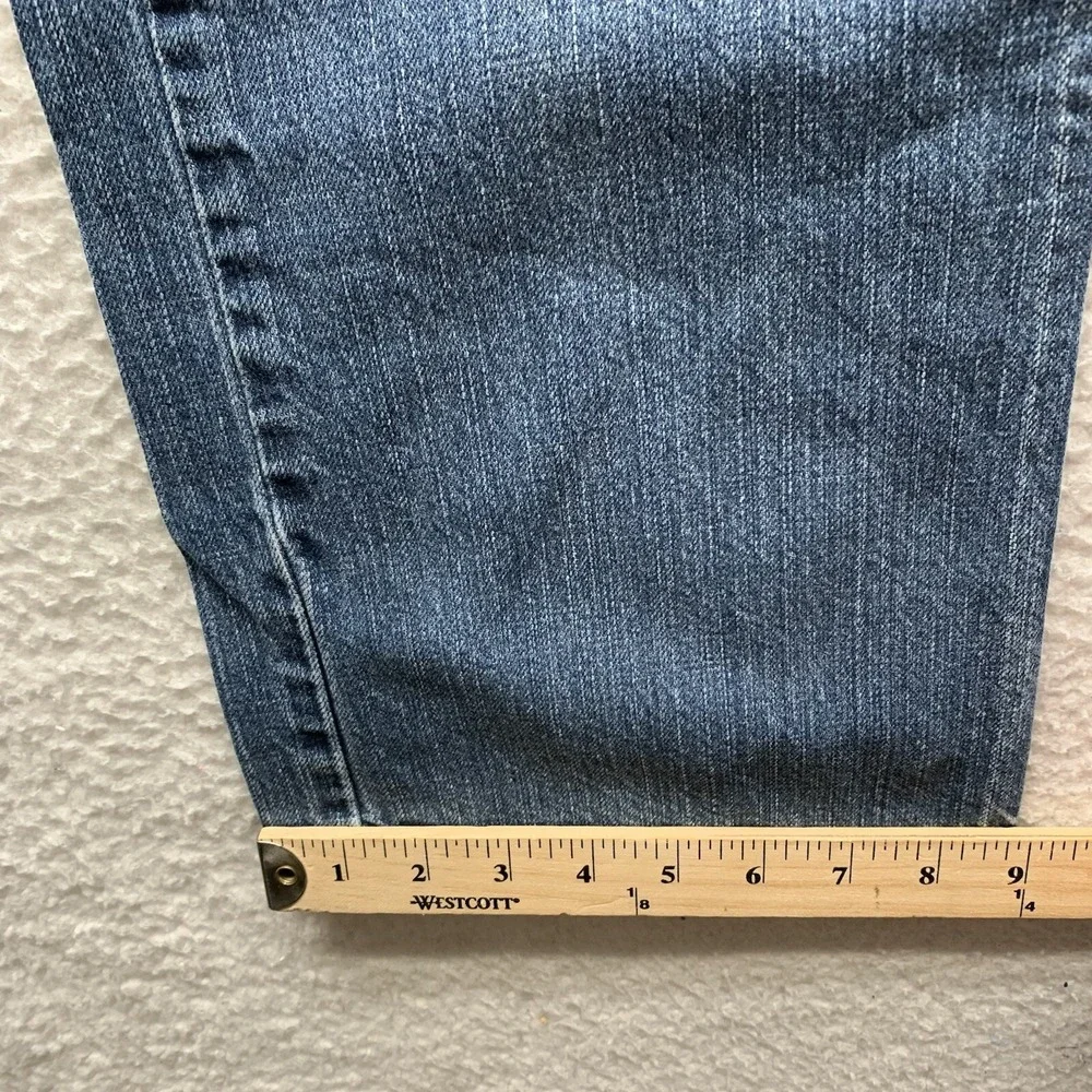 Levi's 514 Jeans Mens 37x30 (Tag 36x30) Light Blue Stone Wash Whiskered Western
